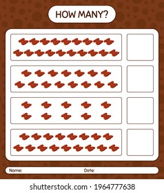 How many counting game with dates fruit. worksheet for preschool kids, kids activity sheet, printable worksheet