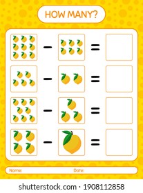 How many counting game eggfruit. worksheet for preschool kids, kids activity sheet, printable worksheet
