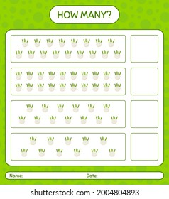 ¿Cuántos juegos de conteo con , hinojo? hoja de trabajo para niños de preescolar, hoja de actividades para niños, hoja de trabajo imprimible