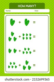 How many counting game with flip flop. worksheet for preschool kids, kids activity sheet