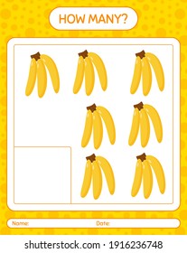 ¿Cuántos de los que cuentan con fruta? hoja de trabajo para niños de preescolar, hoja de actividades para niños, hoja de trabajo imprimible