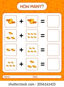 How many counting game with full moon. worksheet for preschool kids, kids activity sheet