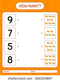 How many counting game with full moon. worksheet for preschool kids, kids activity sheet