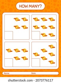 How many counting game with full moon. worksheet for preschool kids, kids activity sheet