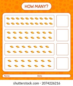 How many counting game with full moon. worksheet for preschool kids, kids activity sheet