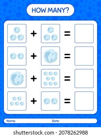 How many counting game with full moon. worksheet for preschool kids, kids activity sheet
