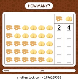 How many counting game with ginger. worksheet for preschool kids, kids activity sheet, printable worksheet