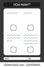 How many counting game with glasses. worksheet for preschool kids, kids activity sheet