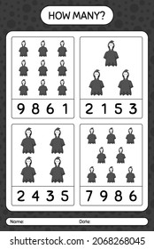 How many counting game with grim reaper. worksheet for preschool kids, kids activity sheet