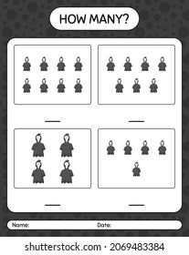 How many counting game with grim reaper. worksheet for preschool kids, kids activity sheet