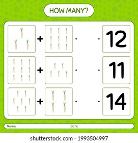 How many counting game with hamburg parsley. worksheet for preschool kids, kids activity sheet, printable worksheet