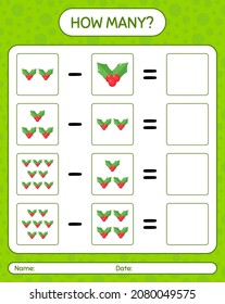 ¿Cuántos de los juegos de conteo con la baya de oro? hoja de trabajo para niños de preescolar, hoja de actividades para niños