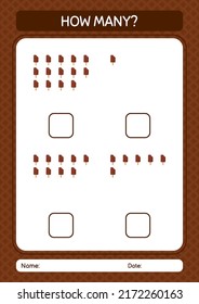 How many counting game with ice cream. worksheet for preschool kids, kids activity sheet