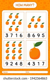 How many counting game with imbe worksheet for preschool kids, kids activity sheet, printable worksheet