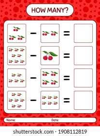 How many counting game indian prune. worksheet for preschool kids, kids activity sheet, printable worksheet
