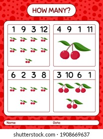 How many counting game with indian prune. worksheet for preschool kids, kids activity sheet, printable worksheet