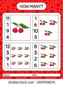 How many counting game with indian prune. worksheet for preschool kids, kids activity sheet, printable worksheet