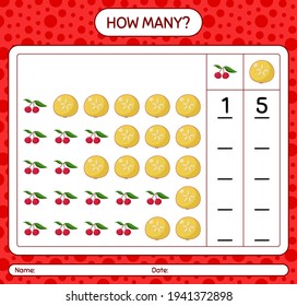 How many counting game with indian prune worksheet for preschool kids, kids activity sheet, printable worksheet