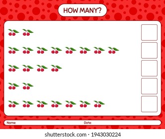 How many counting game with indian prune worksheet for preschool kids, kids activity sheet, printable worksheet