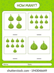 How many counting game with indian fig worksheet for preschool kids, kids activity sheet, printable worksheet