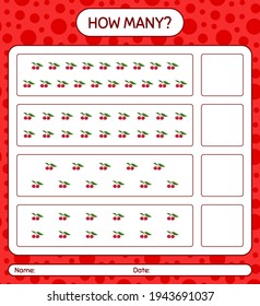 How many counting game with indian prune worksheet for preschool kids, kids activity sheet, printable worksheet