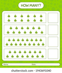 Cuántos juegos de cómputo con hoja de cálculo de higo indio para niños de preescolar, hoja de actividades para niños, hoja de cálculo imprimible