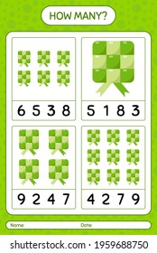 How many counting game with ketupat. worksheet for preschool kids, kids activity sheet, printable worksheet