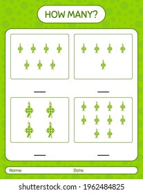 How many counting game with ketupat. worksheet for preschool kids, kids activity sheet, printable worksheet