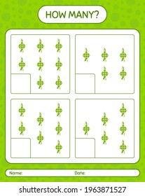 How many counting game with ketupat. worksheet for preschool kids, kids activity sheet, printable worksheet