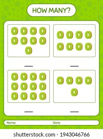 How many counting game with kiwi worksheet for preschool kids, kids activity sheet, printable worksheet