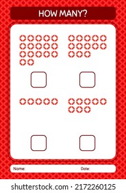 How many counting game with life buoy. worksheet for preschool kids, kids activity sheet