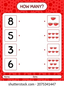 How many counting game with marshmallow on hot chocolate. worksheet for preschool kids, kids activity sheet