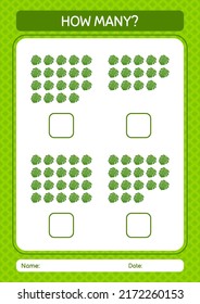 ¿Cuántos de los juegos con la hoja de monstera? hoja de trabajo para niños de preescolar, hoja de actividades para niños