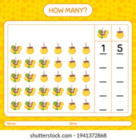 How many counting game with nance worksheet for preschool kids, kids activity sheet, printable worksheet