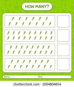 How many counting game with okra. worksheet for preschool kids, kids activity sheet, printable worksheet