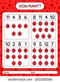 How many counting game with onion. worksheet for preschool kids, kids activity sheet, printable worksheet