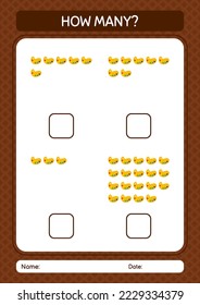 How many counting game with paint palette. worksheet for preschool kids, kids activity sheet