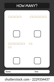 How many counting game with paper mail. worksheet for preschool kids, kids activity sheet