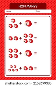 How many counting game with parrot. worksheet for preschool kids, kids activity sheet