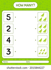 ¿Cuántos juegos de cuenta con guisantes? hoja de trabajo para niños de preescolar, hoja de actividades para niños, hoja de trabajo imprimible