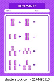 How many counting game with pencil sharpener. worksheet for preschool kids, kids activity sheet