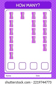 How many counting game with pencil sharpener. worksheet for preschool kids, kids activity sheet