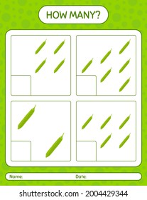 ¿Cuántos juegos de cuenta con petai? hoja de trabajo para niños de preescolar, hoja de actividades para niños, hoja de trabajo imprimible