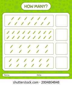 How many counting game with petai. worksheet for preschool kids, kids activity sheet, printable worksheet