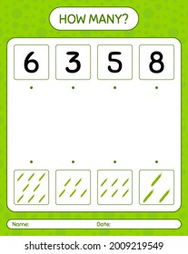 How many counting game with petai. worksheet for preschool kids, kids activity sheet, printable worksheet