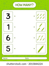 How many counting game with petai. worksheet for preschool kids, kids activity sheet, printable worksheet