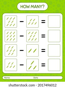 How many counting game with petai. worksheet for preschool kids, kids activity sheet, printable worksheet
