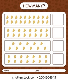 ¿Cuántos juegos de conteo con papa? hoja de trabajo para niños de preescolar, hoja de actividades para niños, hoja de trabajo imprimible