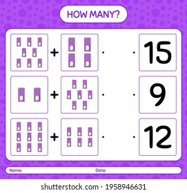 How many counting game with prayer rug. worksheet for preschool kids, kids activity sheet, printable worksheet