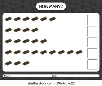 How many counting game with prayer rug. worksheet for preschool kids, kids activity sheet, printable worksheet